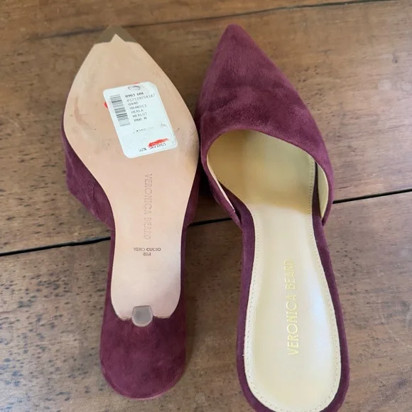 Veronica Beard Merla Kitten Heel - Merlot Women’s Size 6 - Picture 10 of 11